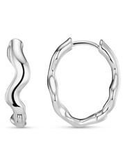 Orelia London Organic Wave Oval Hoop Earrings - Image 1 of 1