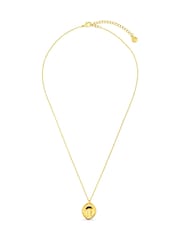 Orelia London Polished Organic Oval Charm Necklace - Image 1 of 3