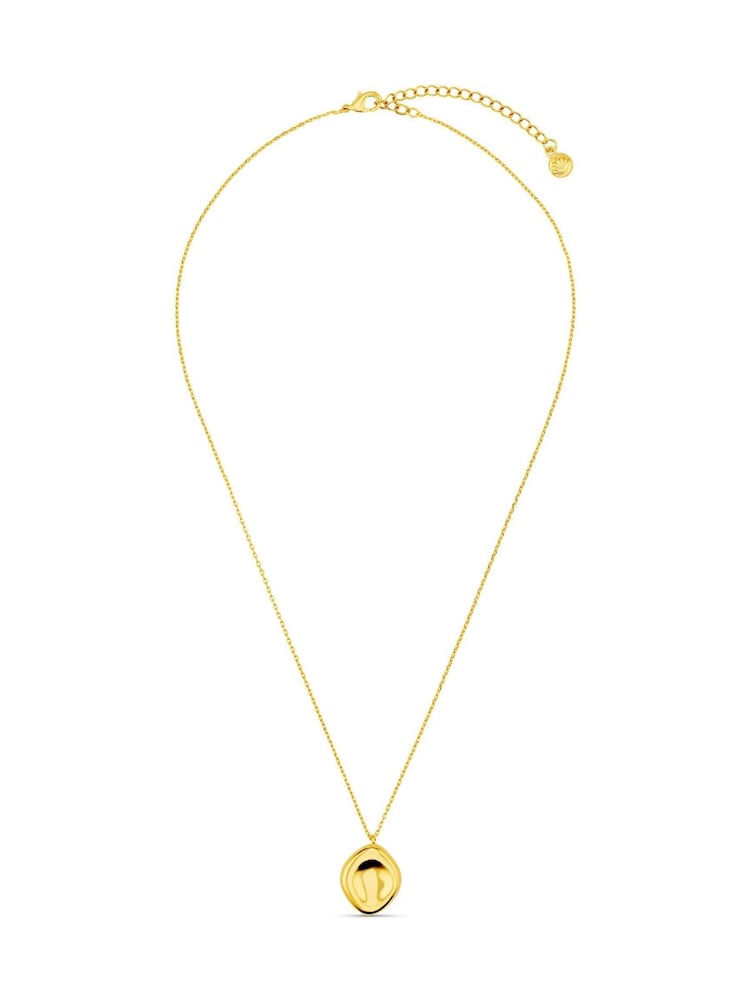 Orelia London Polished Organic Oval Charm Necklace - Image 1 of 3