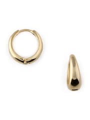 Orelia London Gold Tone Tapered Hoop Earrings - Image 1 of 2