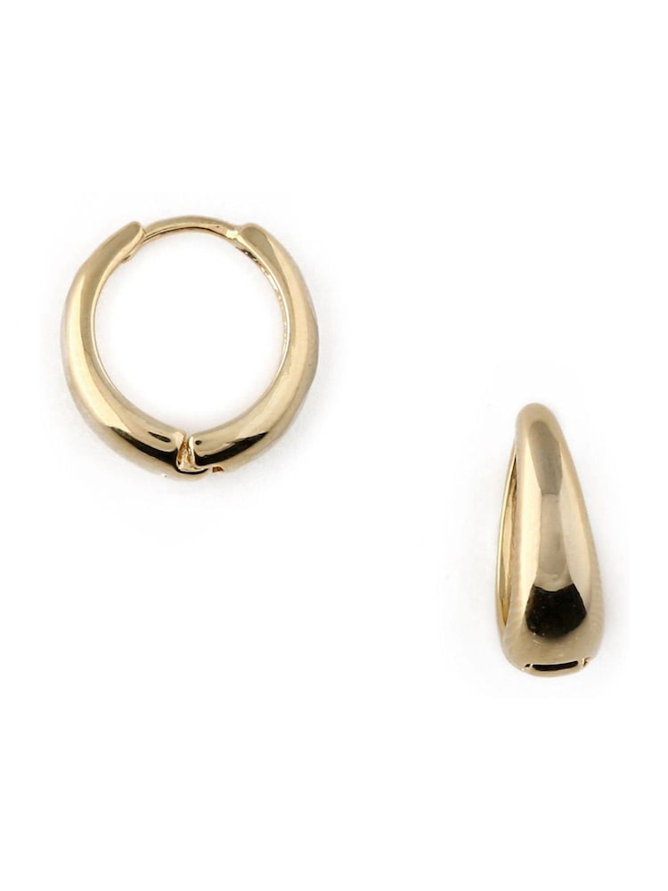 Orelia London Gold Tone Tapered Hoop Earrings - Image 1 of 2