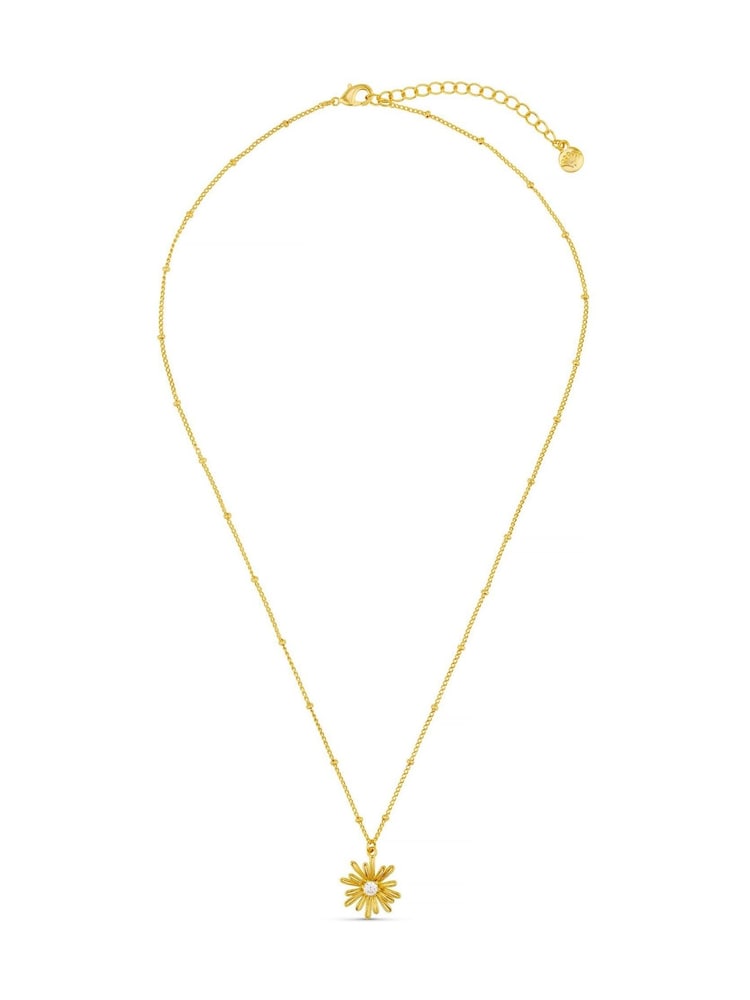 Orelia London Gold Tone Crystal Daisy Charm Necklace - Image 1 of 4