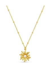 Orelia London Gold Tone Crystal Daisy Charm Necklace - Image 2 of 4