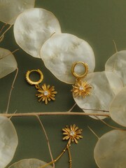Orelia London Gold Tone Crystal Daisy Charm Necklace - Image 3 of 4