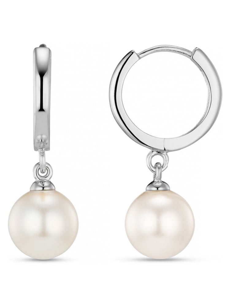 Orelia London Pearl Drop Huggie Hoop Earrings - Image 1 of 2 Orelia London Pearl Drop Huggie Hoop Earrings - Image 1 of 2