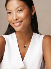 Orelia London Gold Tone Moon & Crystal Star Cluster Necklace - Image 3 of 4