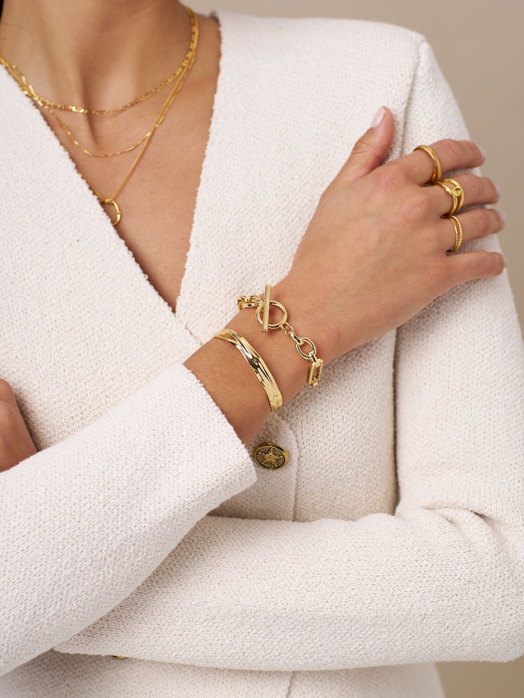 Orelia London Rectangular Link T-Bar Bracelet - Image 1 of 2