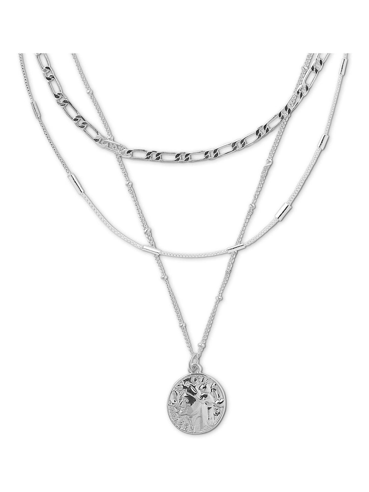 Orelia London Multi Row Coin Necklace - Image 2 of 3