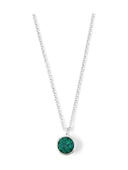 Orelia London Swarovski Emerald Ditsy Necklace - Image 1 of 2