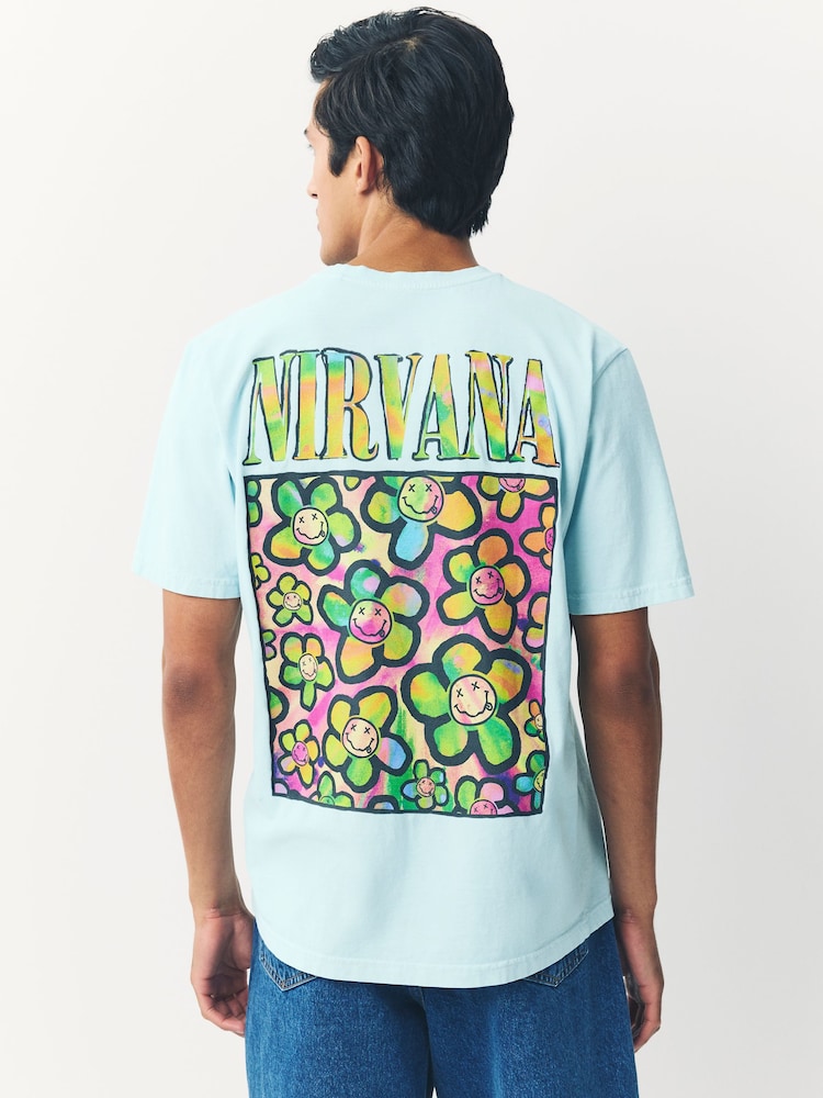 Blue Nirvana Regular Fit Band Graphic Print T-Shirt - Image 2 of 4