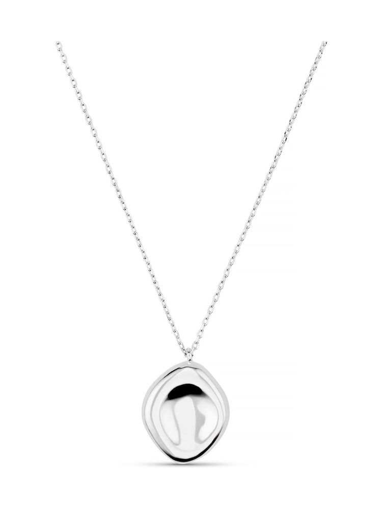 Orelia London Polished Organic Oval Charm Necklace - Image 2 of 3
