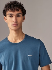 BOSS Blue Regular Fit Stretch-Cotton T-Shirt - Image 3 of 4