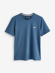 BOSS Blue Regular Fit Stretch-Cotton T-Shirt - Image 4 of 4