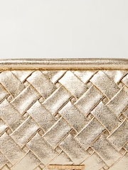 Lipsy Gold Weave Pouch Clutch Bag - Image 3 of 5