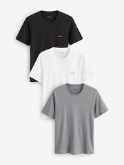 HUGO Natural Regular Fit Cotton Jersey T-Shirt 3 Pack - Image 1 of 9