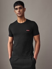 HUGO Natural Regular Fit Cotton Jersey T-Shirt 3 Pack - Image 2 of 9
