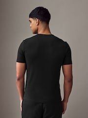 HUGO Natural Regular Fit Cotton Jersey T-Shirt 3 Pack - Image 3 of 9