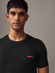 HUGO Natural Regular Fit Cotton Jersey T-Shirt 3 Pack - Image 4 of 9