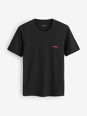 HUGO Natural Regular Fit Cotton Jersey T-Shirt 3 Pack - Image 7 of 9
