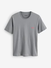 HUGO Natural Regular Fit Cotton Jersey T-Shirt 3 Pack - Image 9 of 9
