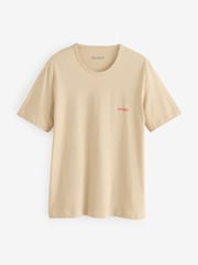 HUGO Grey/Cream/Black Regular Fit 100% Cotton Jersey T-Shirts 3 Pack - Image 6 of 7