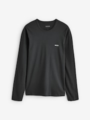 BOSS Black/Blue/Navy Logo Long Sleeve 100% Cotton T-Shirts 3 Pack - Image 5 of 6