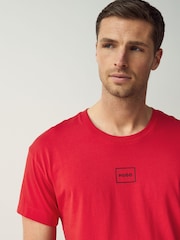 HUGO Red Relaxed Fit Logo Print Stretch Cotton T-Shirt - Image 3 of 5