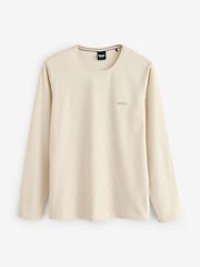 BOSS White Stretch Cotton Long Sleeve Top - Image 4 of 4