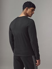 BOSS Black/White/Tan Logo Long Sleeve 100% Cotton T-Shirts 3 Pack - Image 3 of 7