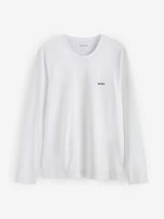BOSS Black/White/Tan Logo Long Sleeve 100% Cotton T-Shirts 3 Pack - Image 5 of 7