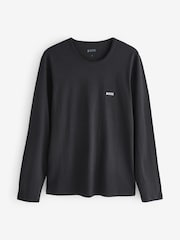 BOSS Black/White/Tan Logo Long Sleeve 100% Cotton T-Shirts 3 Pack - Image 7 of 7
