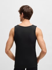 BOSS Black Ribbed 100% Cotton Vest Tops 3 Pack - Image 3 of 5
