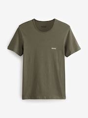 BOSS Black/White/Green 100% Cotton T-Shirts 3 Pack - Image 5 of 7