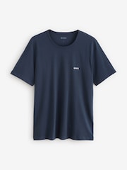 Синий - BOSS 100% Cotton T-Shirts 3 Pack - Image 7 of 8