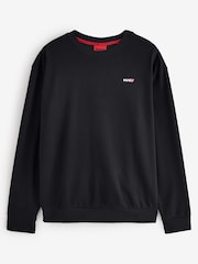 HUGO Black Heart Logo Cotton Sweatshirt - Image 1 of 1