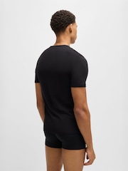 BOSS Black/Navy/Blue 100% Cotton T-Shirts 3 Pack - Image 4 of 5
