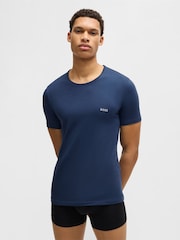 BOSS Black/Navy/Blue 100% Cotton T-Shirts 3 Pack - Image 5 of 5