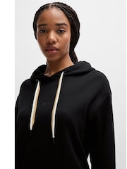 BOSS Black Signature Stripe Detail Logo Print Hoodie - Image 4 of 5