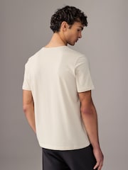 BOSS White Regular Fit Stretch-Cotton T-Shirt - Image 2 of 4