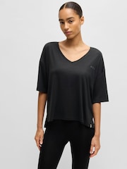 BOSS Relaxed Fit Stretch Jersey V-Neck T-Shirt - Imagen 1 de 4