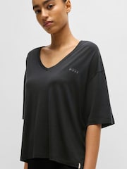 BOSS Relaxed Fit Stretch Jersey V-Neck T-Shirt - Imagen 3 de 4