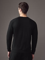 BOSS Black Stripe Terry 100% Cotton Sweatshirt - Image 2 of 4