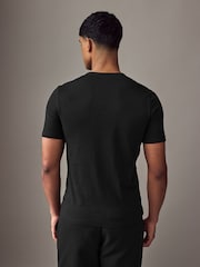 HUGO Black/White/Pink Regular Fit 100% Cotton Jersey T-Shirts 3 Pack - Image 3 of 9