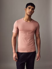 HUGO Black/White/Pink Regular Fit 100% Cotton Jersey T-Shirts 3 Pack - Image 6 of 9