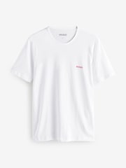 HUGO Black/White/Pink Regular Fit 100% Cotton Jersey T-Shirts 3 Pack - Image 7 of 9