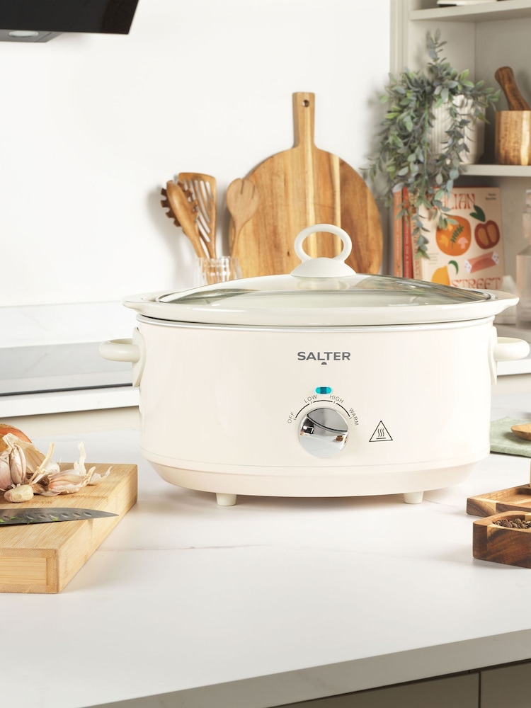 Salter Cream Retro 6.5L Slow Cooker - Image 1 of 6