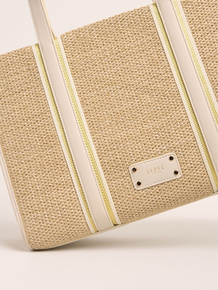 Сумка-тоут Lipsy Large Raffia Structured - Image 6 of 6