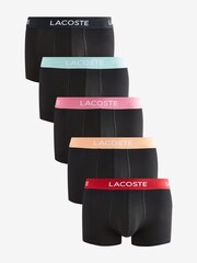 Lacoste Multicolour Logo Tape Boxer 5 Pack - Image 1 of 7