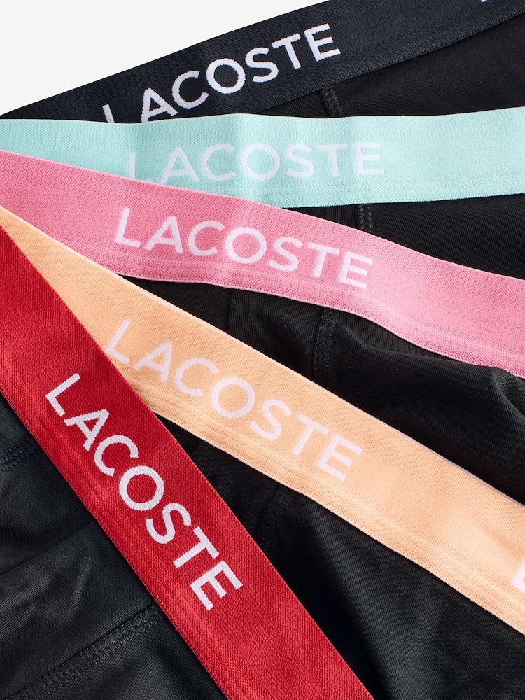 Lacoste Multicolour Logo Tape Boxer 5 Pack - Image 7 of 7