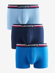 Lacoste Blue Logo Boxers 3 Pack - Image 1 of 5